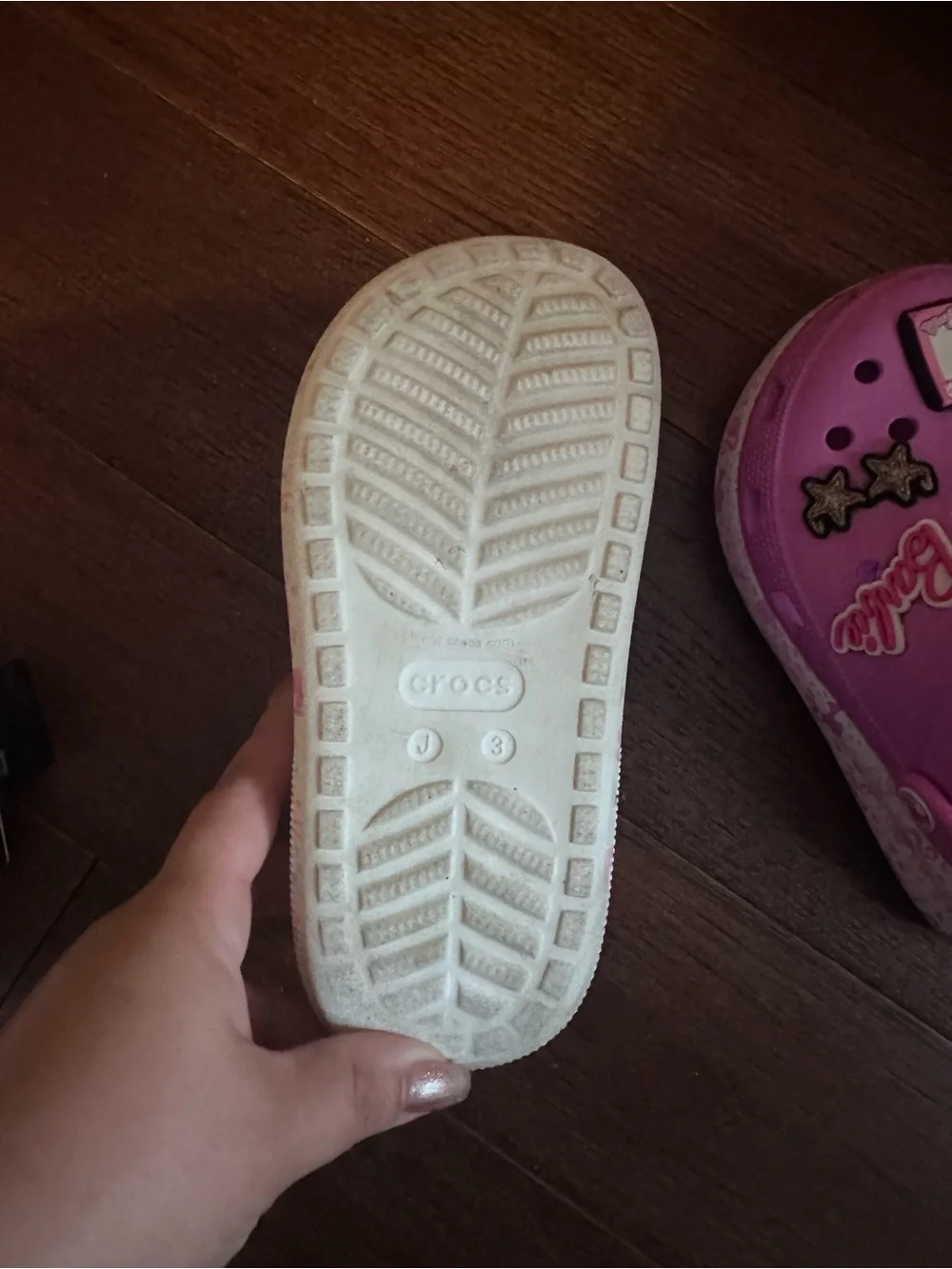 CROCS Kids Barbie Pink Clog‎ Sandals with Fun Charms Limited Edition